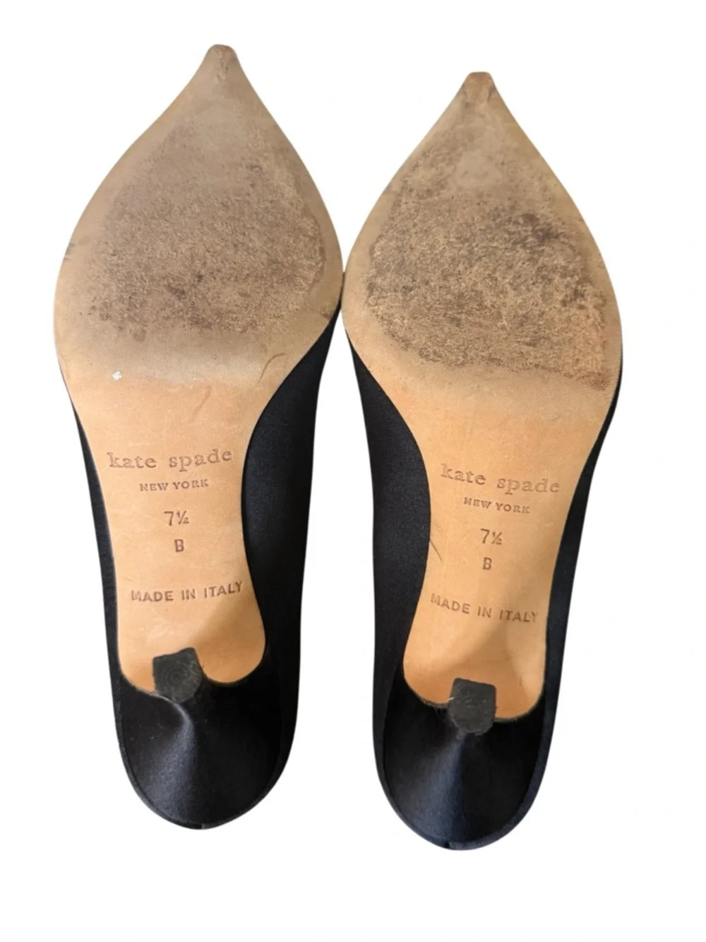 Kate Spade Black Pointed Toe Crystal Buckle Pumps-Size 7.5 Like New